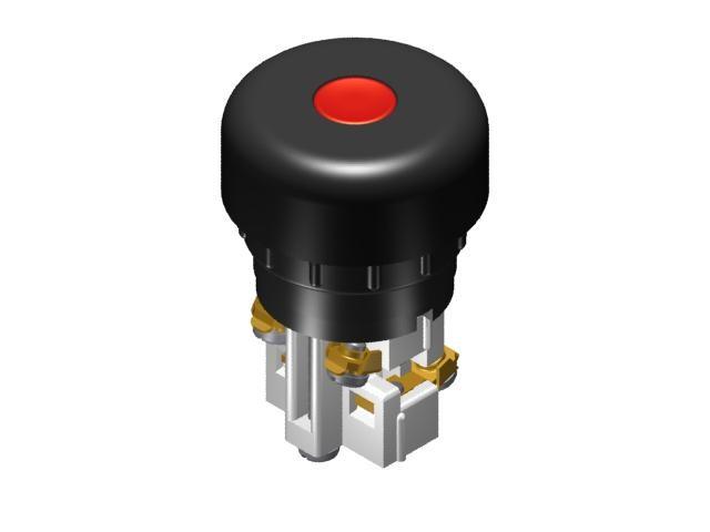 Promet Przycisk sterowniczy 38mm czerwony 1Z 1R z samopowrotem - W0-N1-1UP C