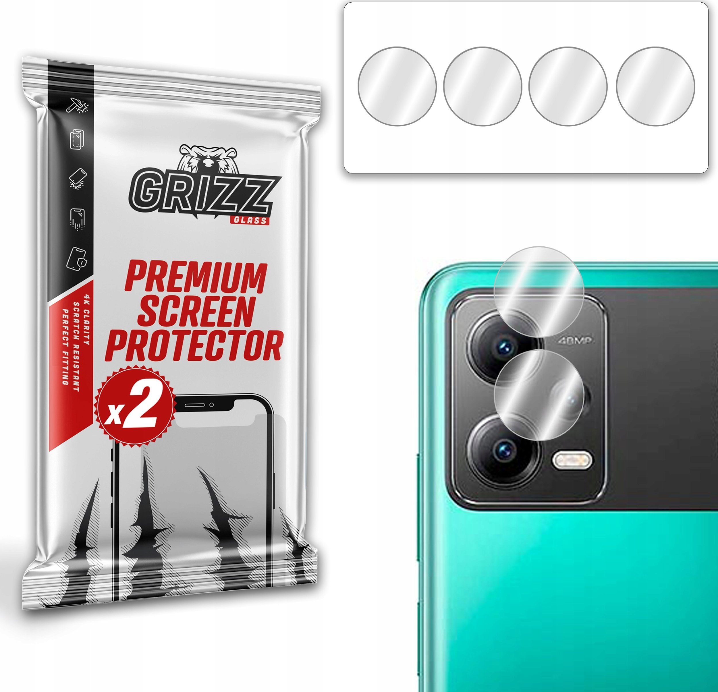 GrizzGlass Szkło na aparat GrizzGlass HybridGlass Camera do POCO X5
