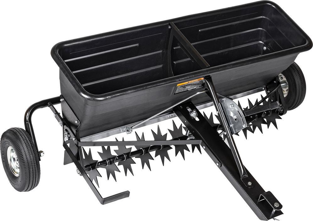 Cedrus CEDRUS SP31519 AERATOR AREATOR SIEWNIK ROZSIEWACZ DO TRAKTORKA OGRODOWY DO NASION NAWOZU NAWOZÓW 2w1 - Poj. 80 L / 103 cm