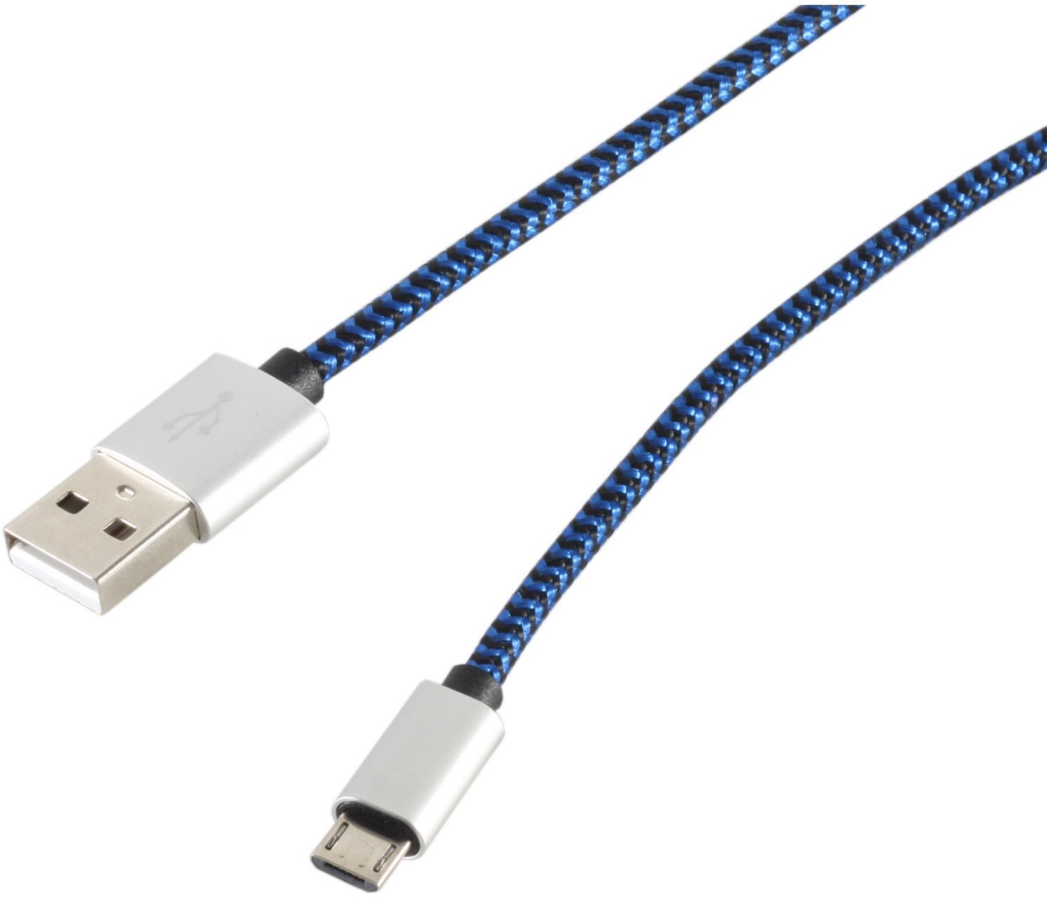 Kabel USB USB-A - micro-B 0.9 m Niebieski (14-50020)