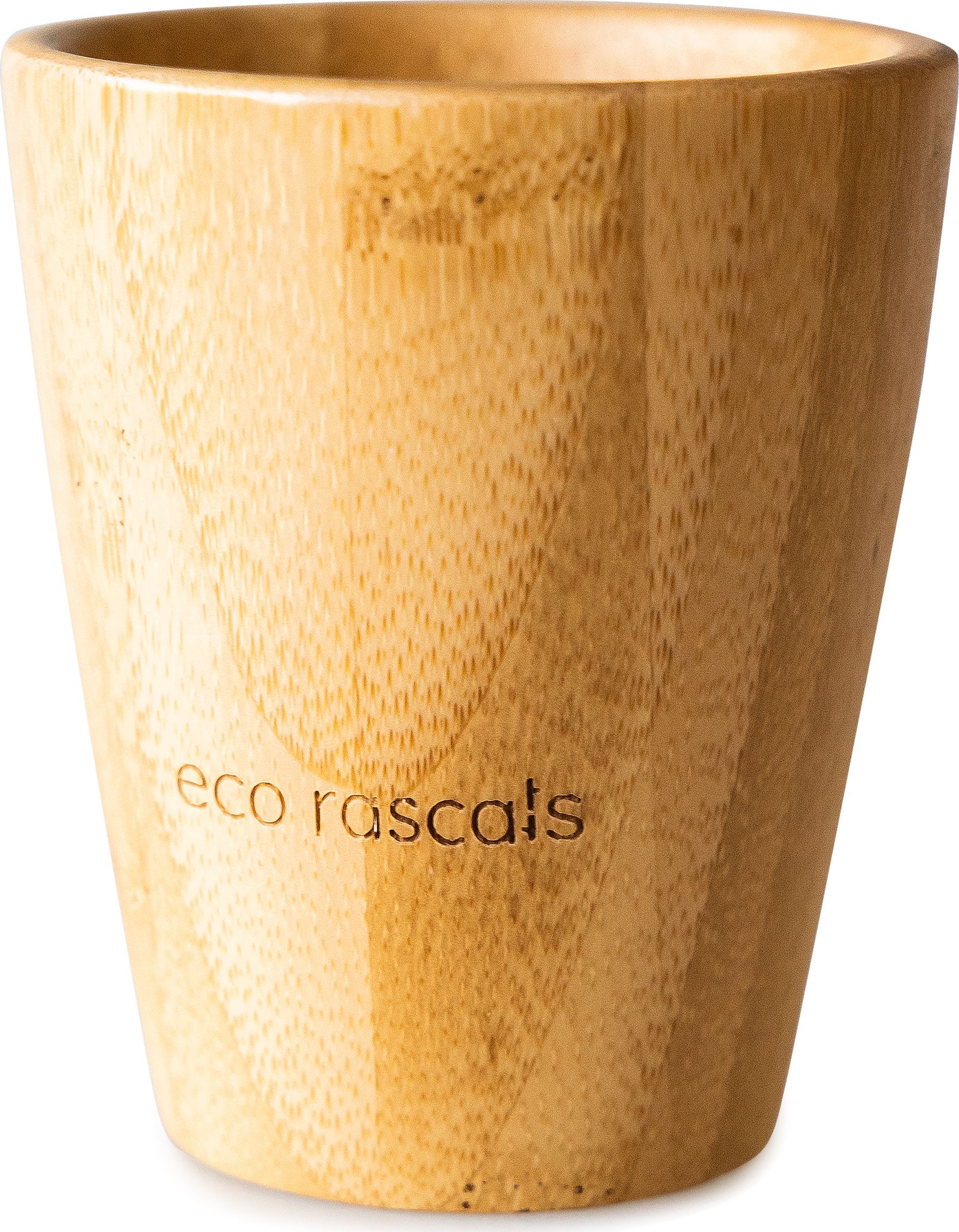 ECO RASCALS ECORASCALS* Kubek bambusowy o pojemności 190 ml z silikonową nakładką w kolorze pomarańczowym