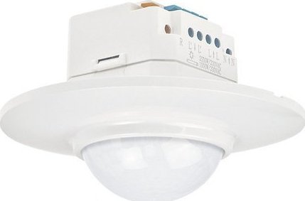 Niko Czujnik ruchu i obecności Swiss Garde 360 Plus RA, zasięg 16m, 230V, sterowany zdalnie pilotem, przekaźnik 2300W 10A, IP20, kąt detekcji 360st, b