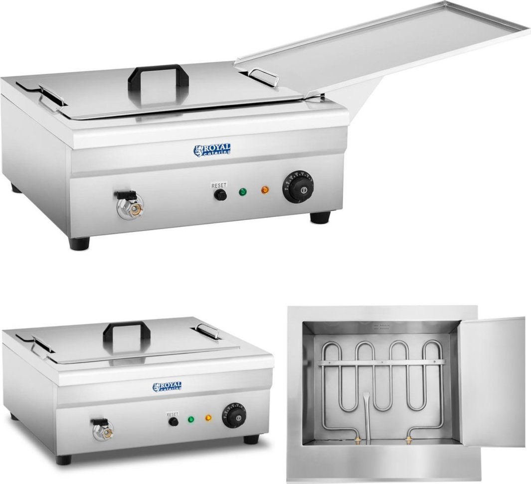Royal Catering Smażalnik frytownica do pączków ryb z półką ociekową 3200W 230V 14L