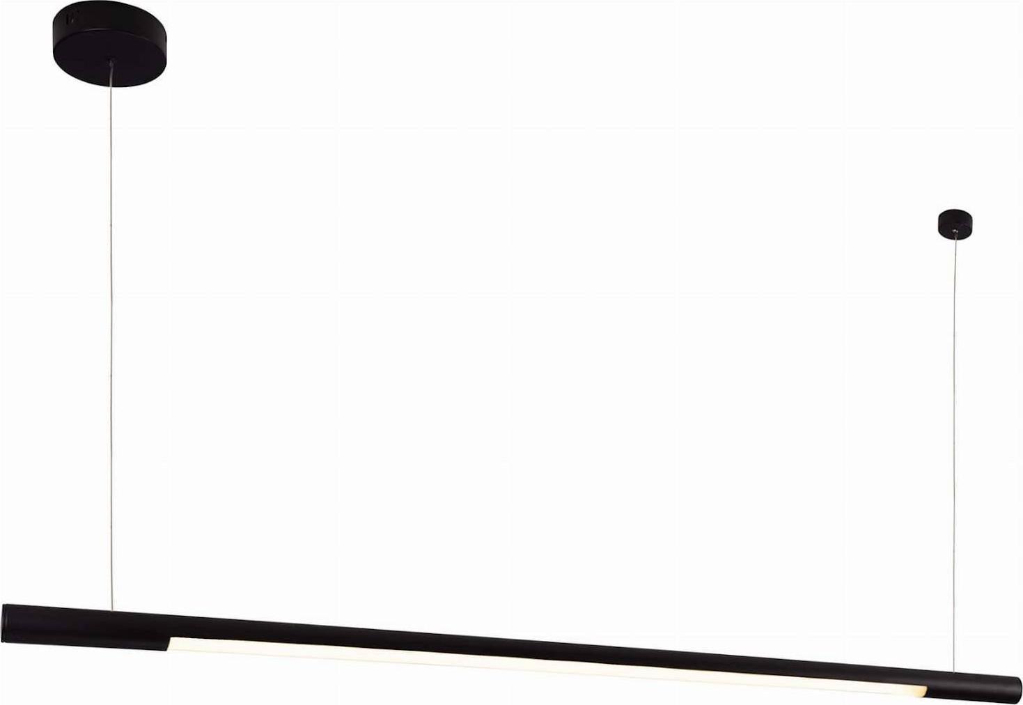 Lampa wisząca MAXlight LAMPA wisząca ORGANIC P0358 Maxlight metalowa OPRAWA belka ZWIS listwa LED 26W 3000K podłużna czarna