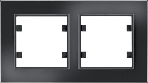 Hager Lumina passion ramka 2-krotna pozioma szklana czarna (WL9221)