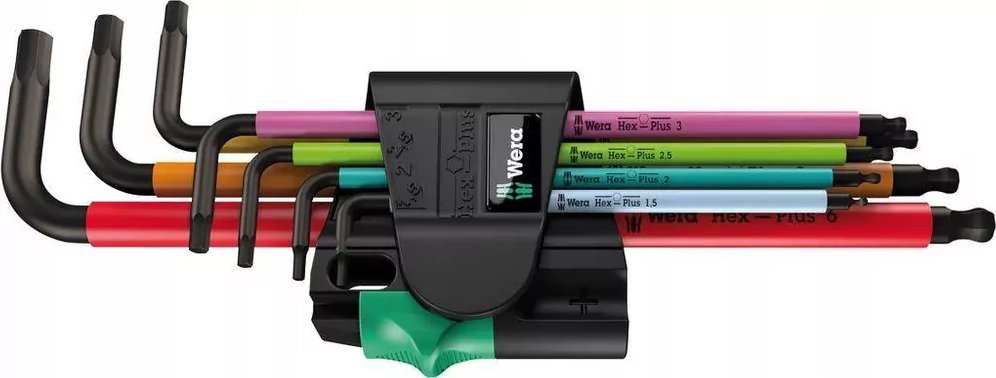 Wera Wera 950/7 Hex-Plus Multicolour Magnet 1 - L-key set, metric, BlackLaser