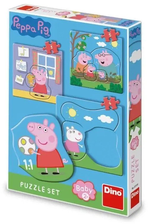 Puzzle Baby 3w1 Świnka Peppa