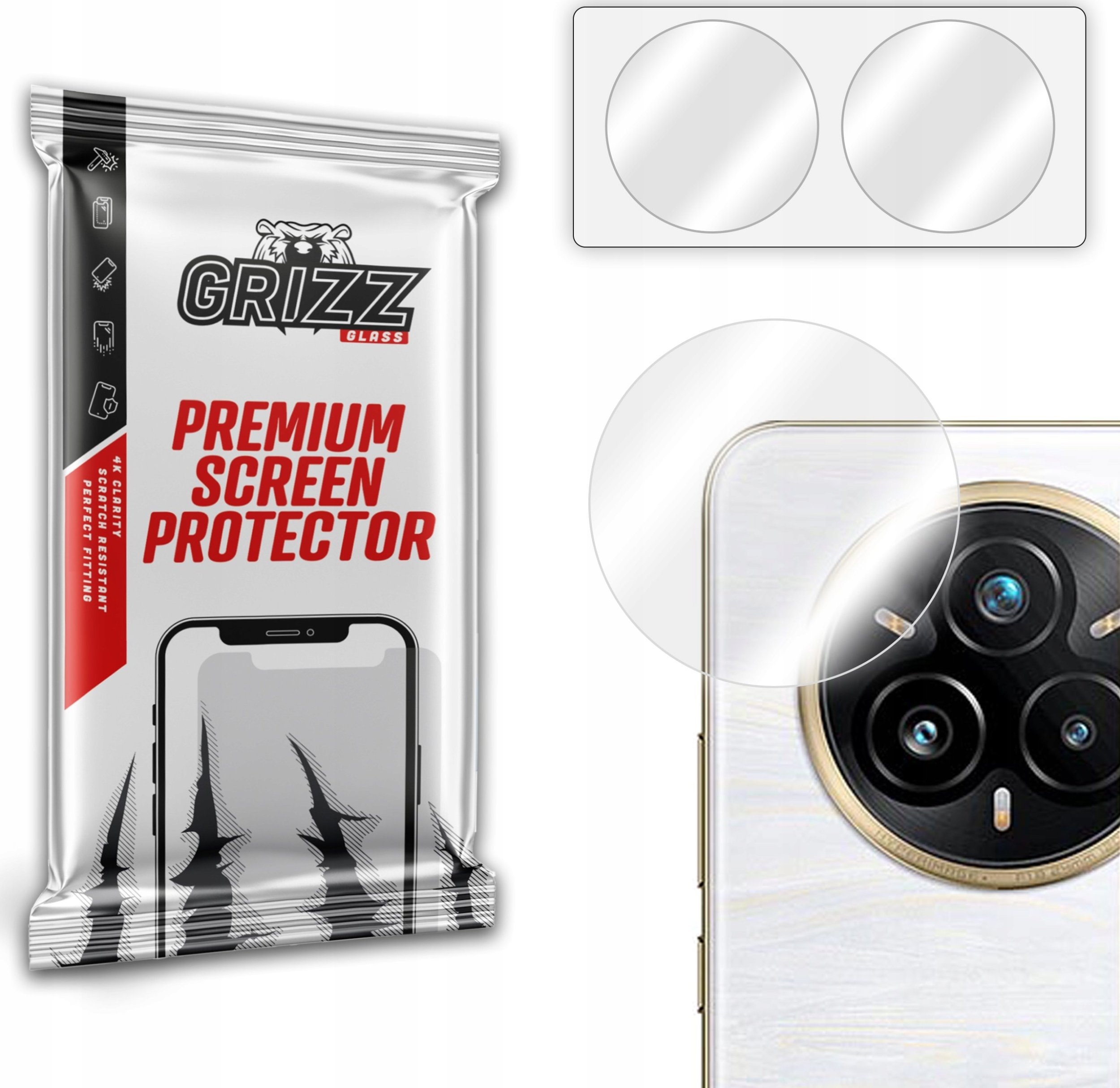Szkło na aparat GrizzGlass HybridGlass Camera do Realme 14 Pro Plus