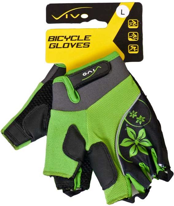 Vivo Rękawiczki rowerowe damskie Lady SB-01-3151 zielono-czarne r. L (4962253)