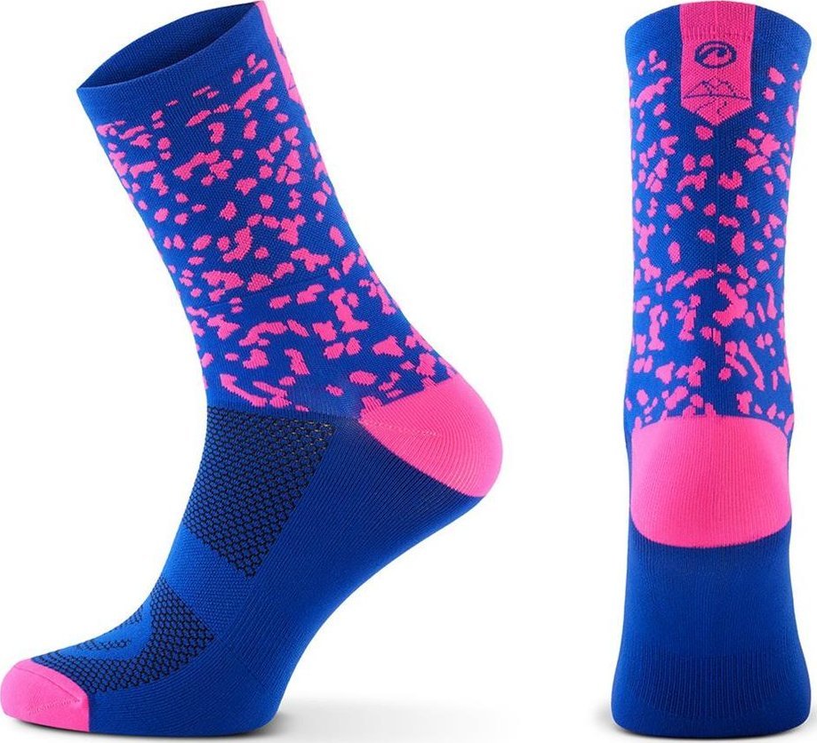 Accent Skarpetki kolarskie Freak, niebiesko-różowe, rozmiar XL (45-46)