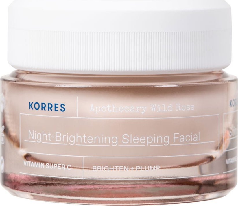 Korres Apothecary Wild Rose Night-Brightening Sleeping Facial rozświetlający krem do twarzy na noc 40ml
