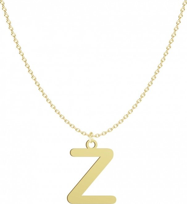 Radziszewska Jewellery Pozłacany naszyjnik litera Z - DEDYKACJA GRATIS