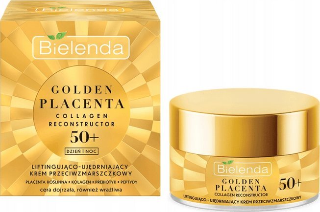 Bielenda Bielenda Golden Placenta 50+ Liftingująco - Ujędrniający Krem przeciwzmarszczkowy na dzień i noc 50ml