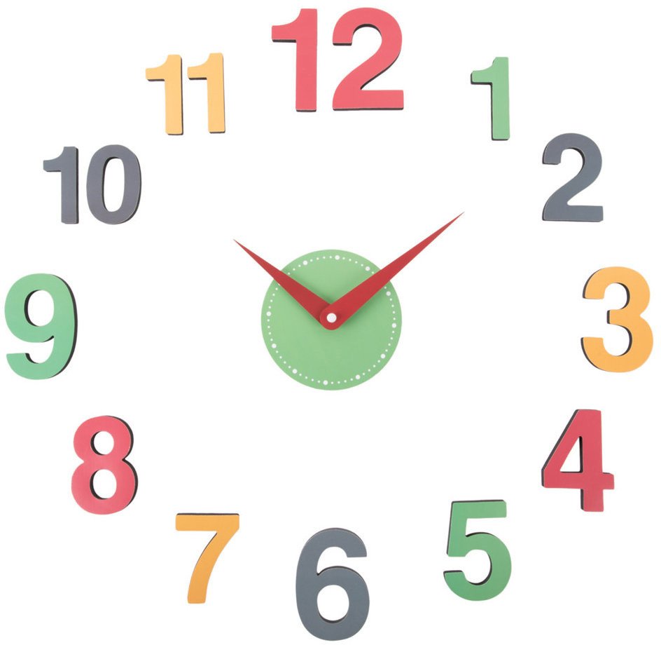 Zegar ścienny Karlsson KA6003MC naklejany na ścianę, szybę...kolorowy .