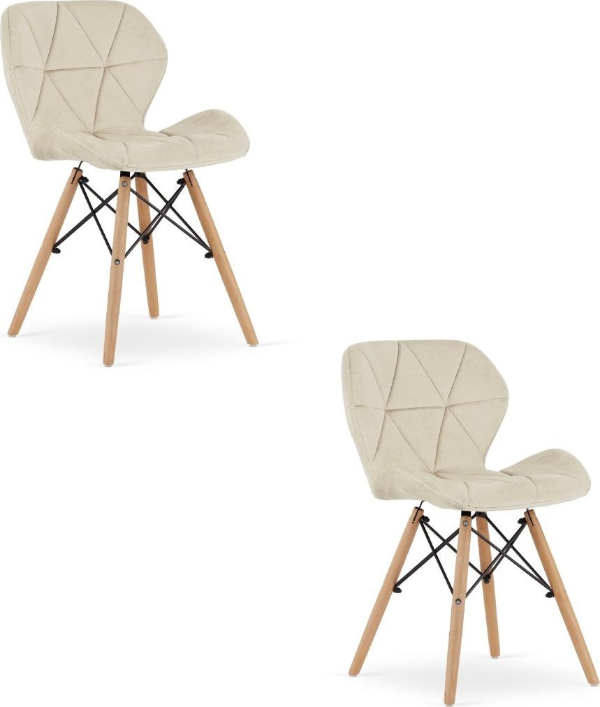 Leobert Krzesło LAGO Aksamit - beż x 2