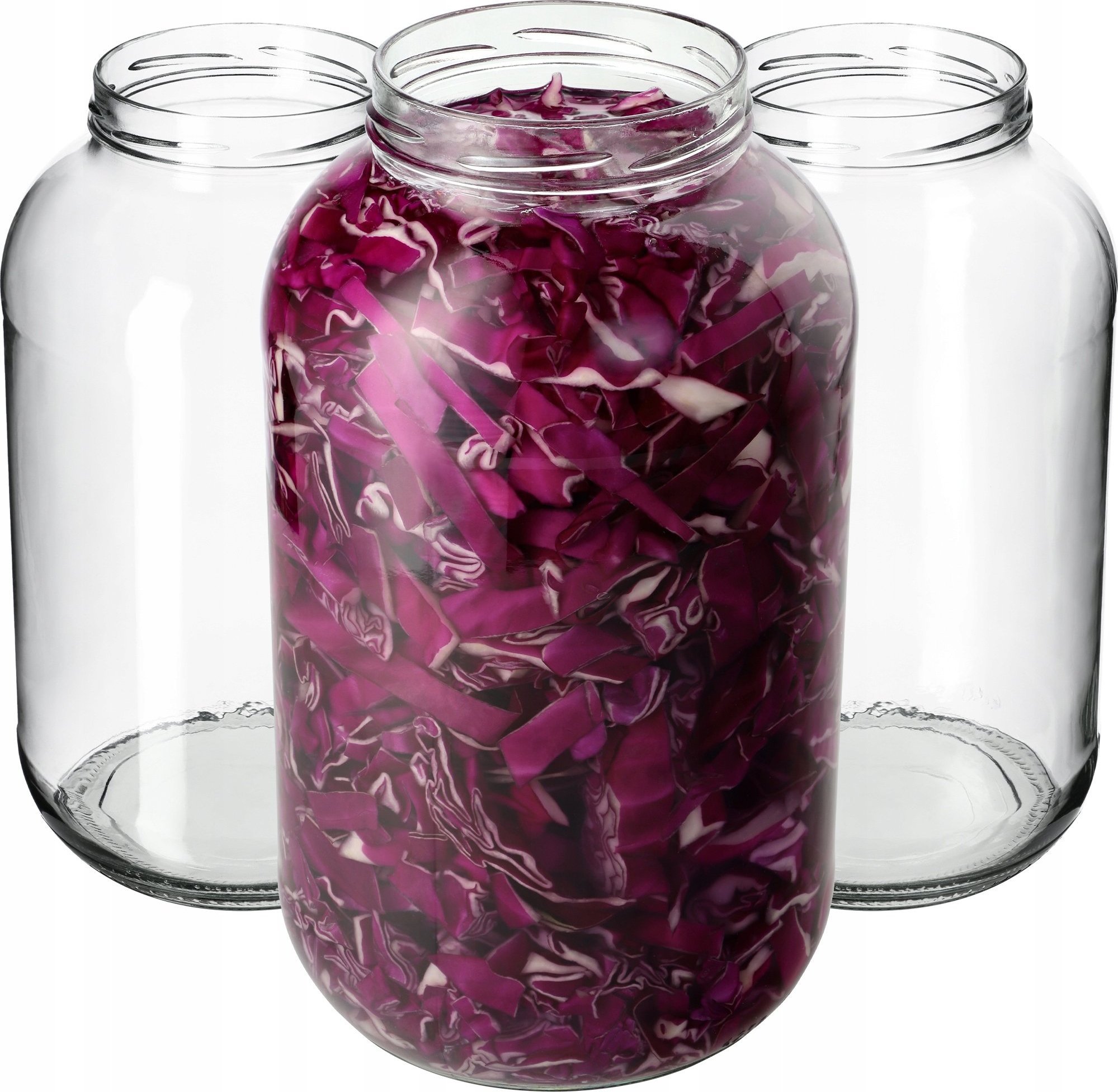 Kadax 8x Słoik Szklany 4L Słój Na Ogórki Nalewki Sok