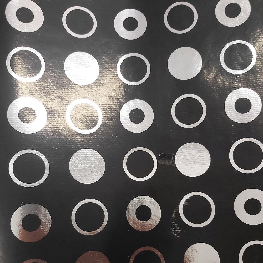 Papier świąteczny czarny srebro 57cmx20m 20m180