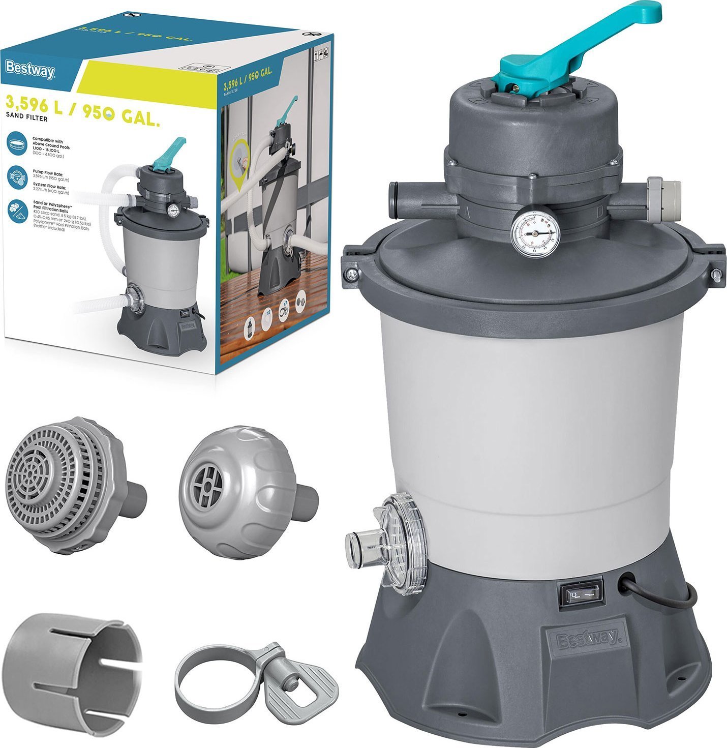 Bestway Pompa piaskowa do basenów 3028 L/h (58515)