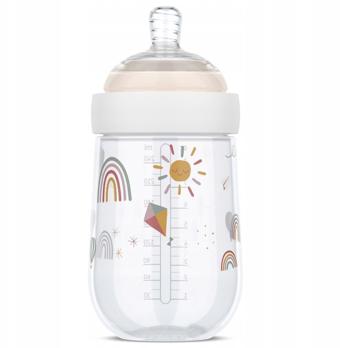 BUTELKA ZE SMOCZKIEM MIO 240 ML SUNSHINE & RAINBOW 108061565245