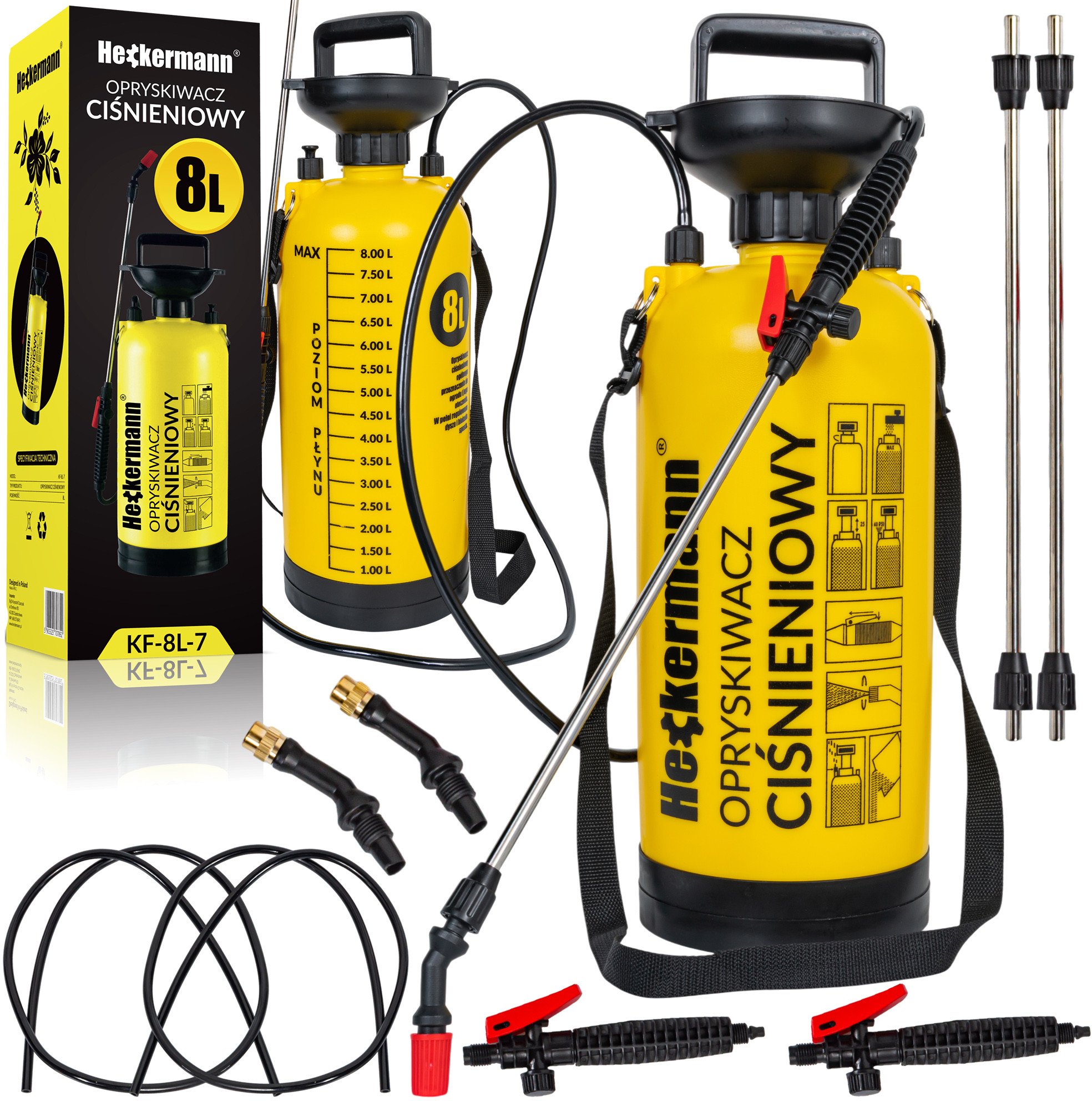 Opryskiwacz ręczny ogrodowy Heckermann KF-8L-7 8L
