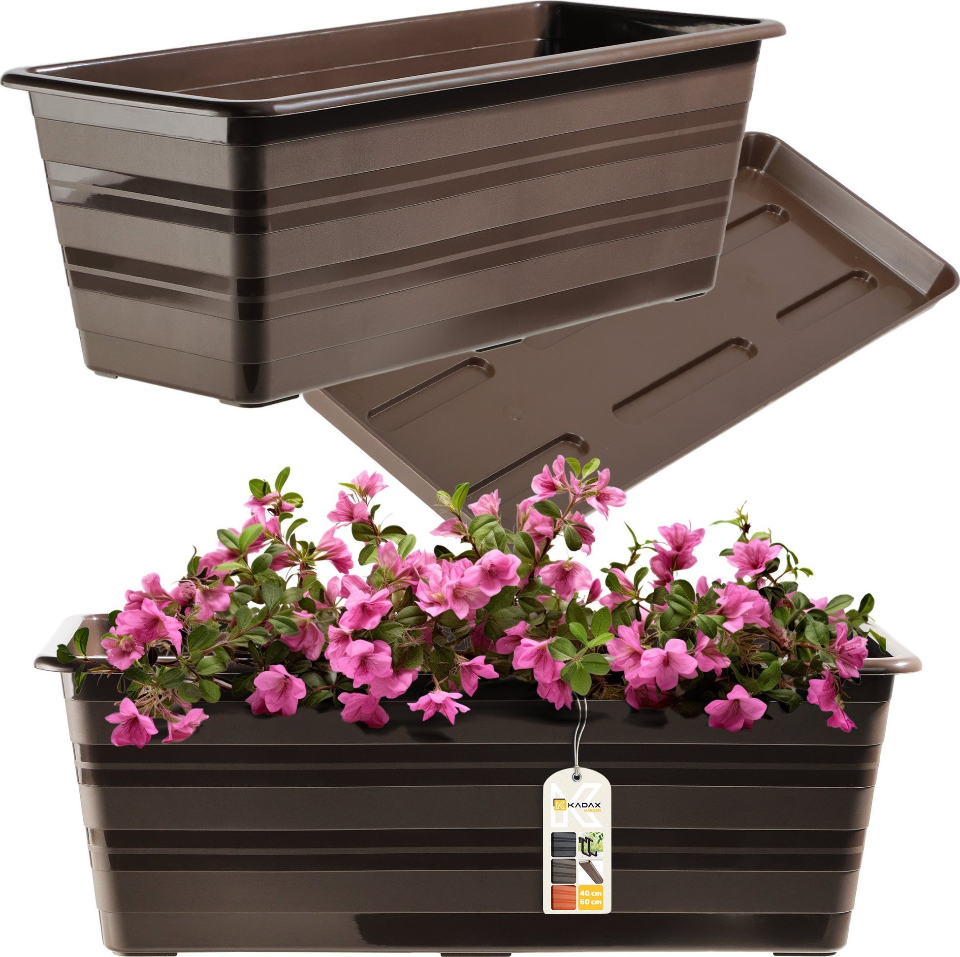 Kadax KADAX Skrzynka Balkonowa 40cm Doniczka + Podstawka
