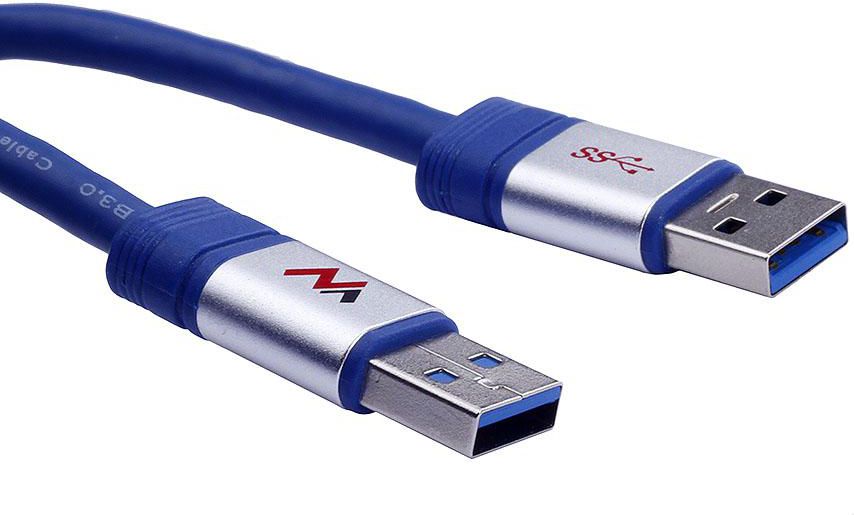 Kabel USB Maclean USB-A - USB-A 3 m Niebieski (MCTV-606)