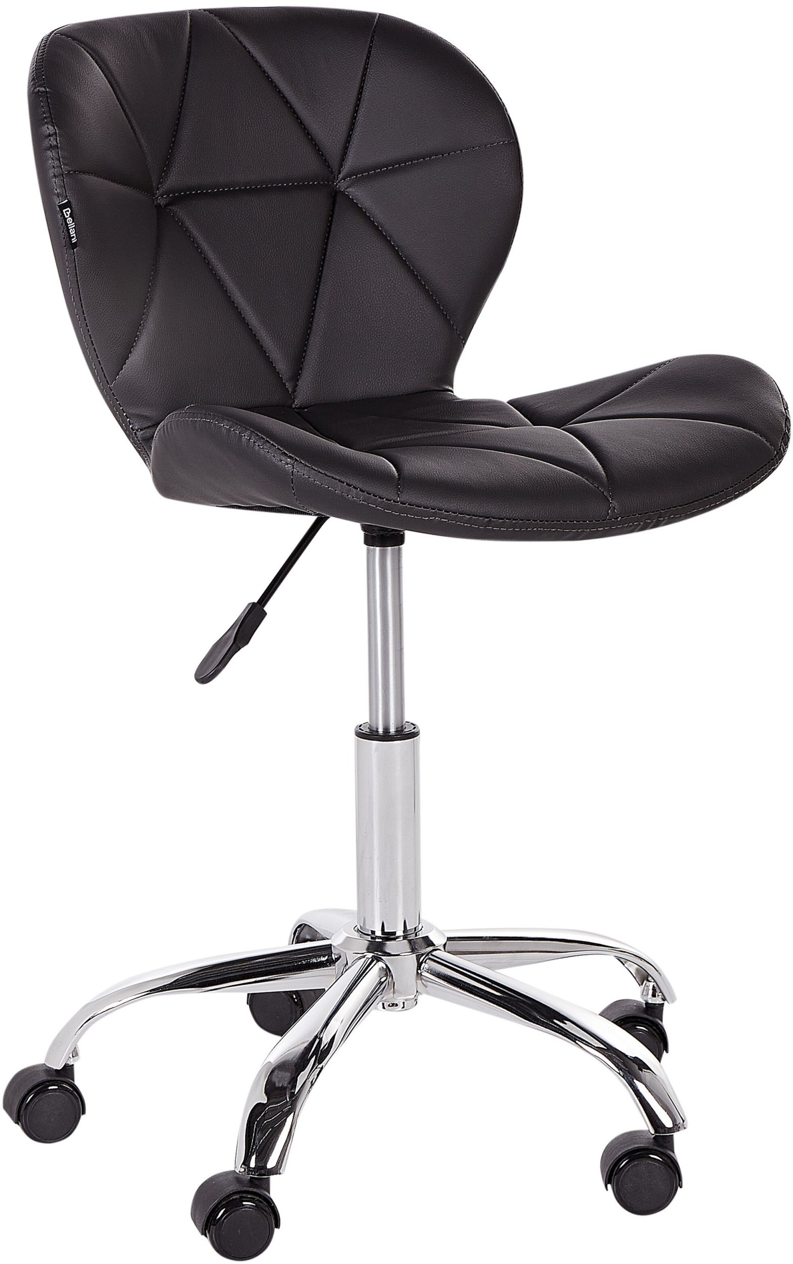 Beliani Krzesło biurowe ze sztucznej skóry czarne VALETTA