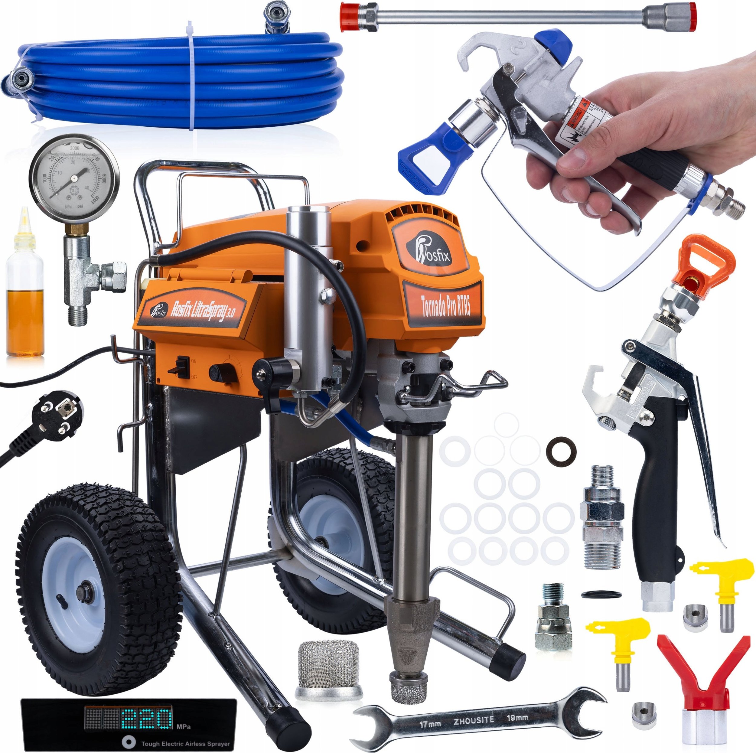 Rosfix ZESTAW AGREGAT MALARSKO SZPACHLARSKI 4000W TORNADO RTR5 + PISTOLET HQ