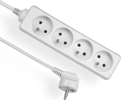 Elgotech Przedłużacz Economic 4 gniazda z/u biały 5m (EPS-405)