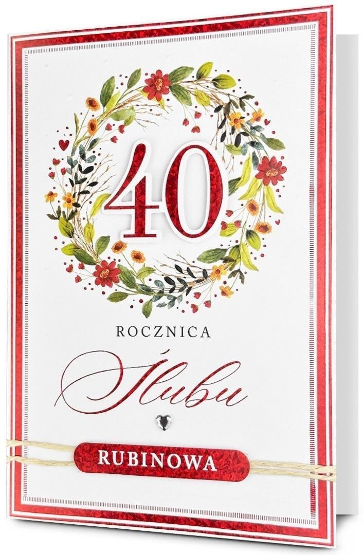 Karnet Rocznica ślubu 40