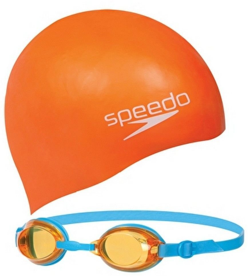 SPEEDO OKULARY JET V2 SWIM SET JU BLUE ORANGE 68-09302B996