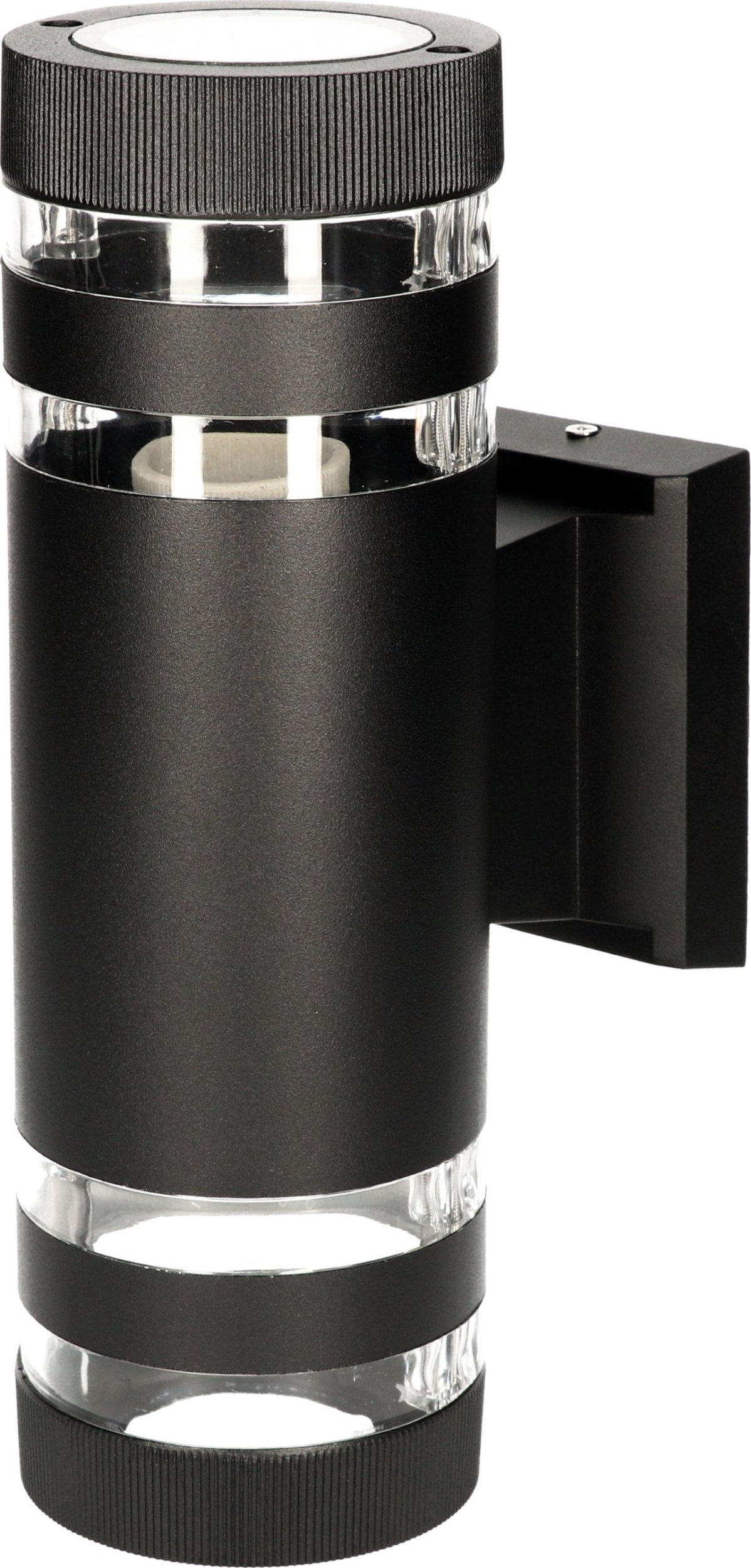 Kinkiet MEGAKABEL Lampa elewacyjna SIERRAS kinkiet dwukierunkowy 2xE27 okrągła kolor czarny MK MEGAKABEL