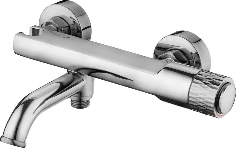 Bateria wannowa Mexen Diamond ścienne chrom