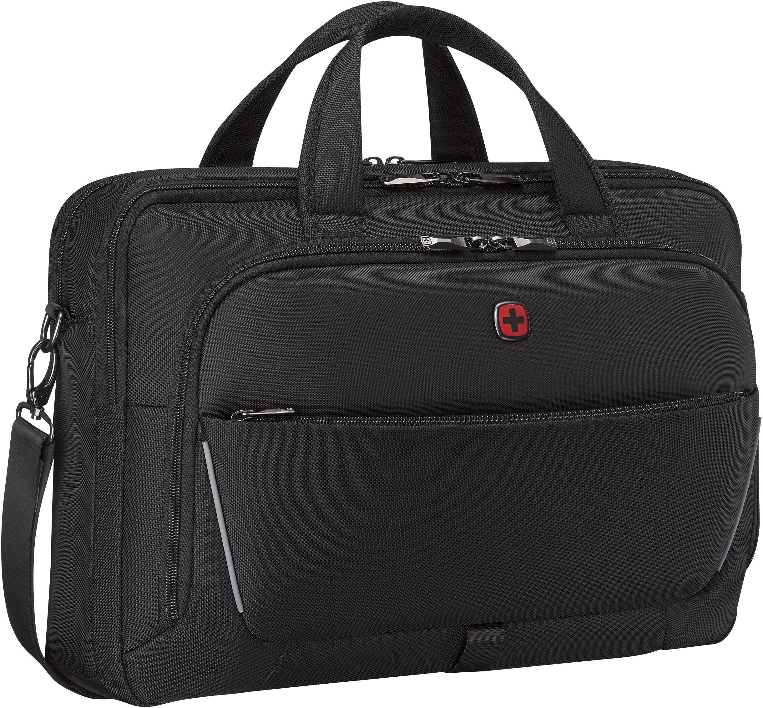 Torba Wenger WENGER Meteor Brief 40,64cm 16cal 43,18cm 17cal Laptop Briefcase with Tablet Pocket Black
