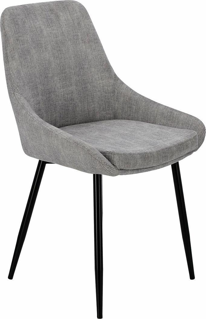 Elior Tapicerowane krzesło sztruksowe szare - Asaki 2X