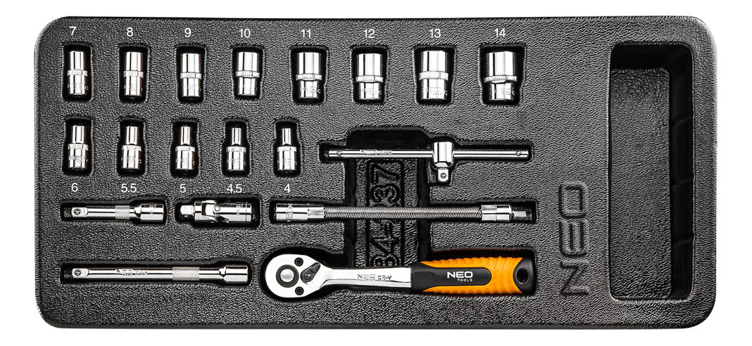 Neo Wkładka narzędziowa z wyposażeniem 19szt. (84-237)