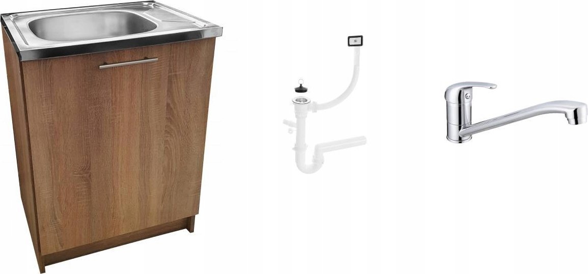 szafka kuchenna sonoma zlewozmywak bateria 60 slim