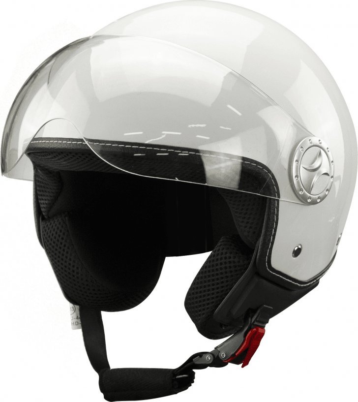 Bili Bike Kask na skuter motocyklowy otwarty BB 592 S biały