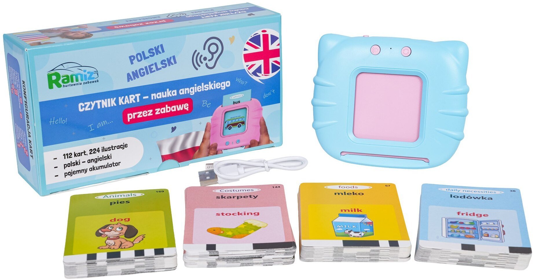 Zestaw Edukacyjnych Kart do Nauki