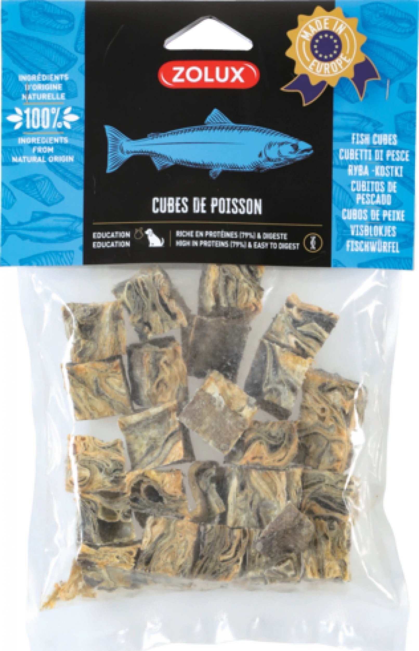 Zolux ZOLUX Przysmak naturalny dla psa Kostki ze skóry dorsza 100g