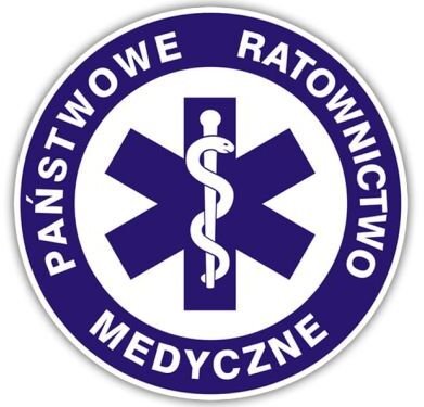 Naklejka PAŃSTWOWE RATOWNICTWO MEDYCZNE 8 cm