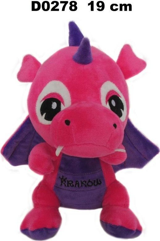 Smok "Kraków" rózowy fioletowy 19cm