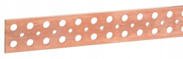 Szyna zbiorcza miedziana 50x5mm, długość 1,75m 037440