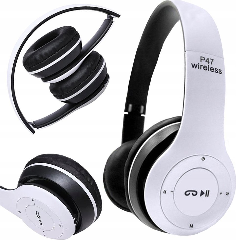 Słuchawki Verk SŁUCHAWKI BEZPRZEWODOWE P47 BLUETOOTH MIKROFON MP3