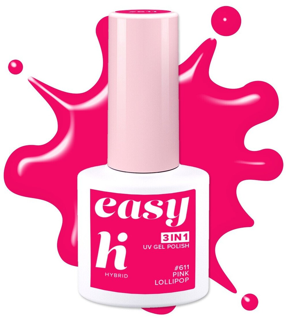 Hi Hybrid Easy 3w1 Lakier hybrydowy 5ml Pink Lollipop (611)