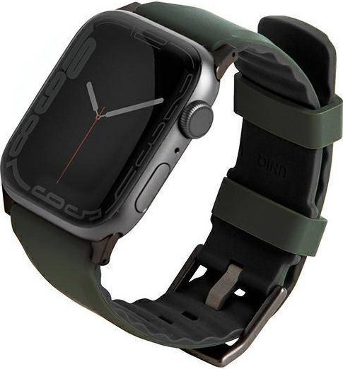 Uniq Pasek UNIQ Linus Apple Watch 4/5/6/7/SE/8/Ultra 44/45/49mm Airosoft Silicone zielony/moss green