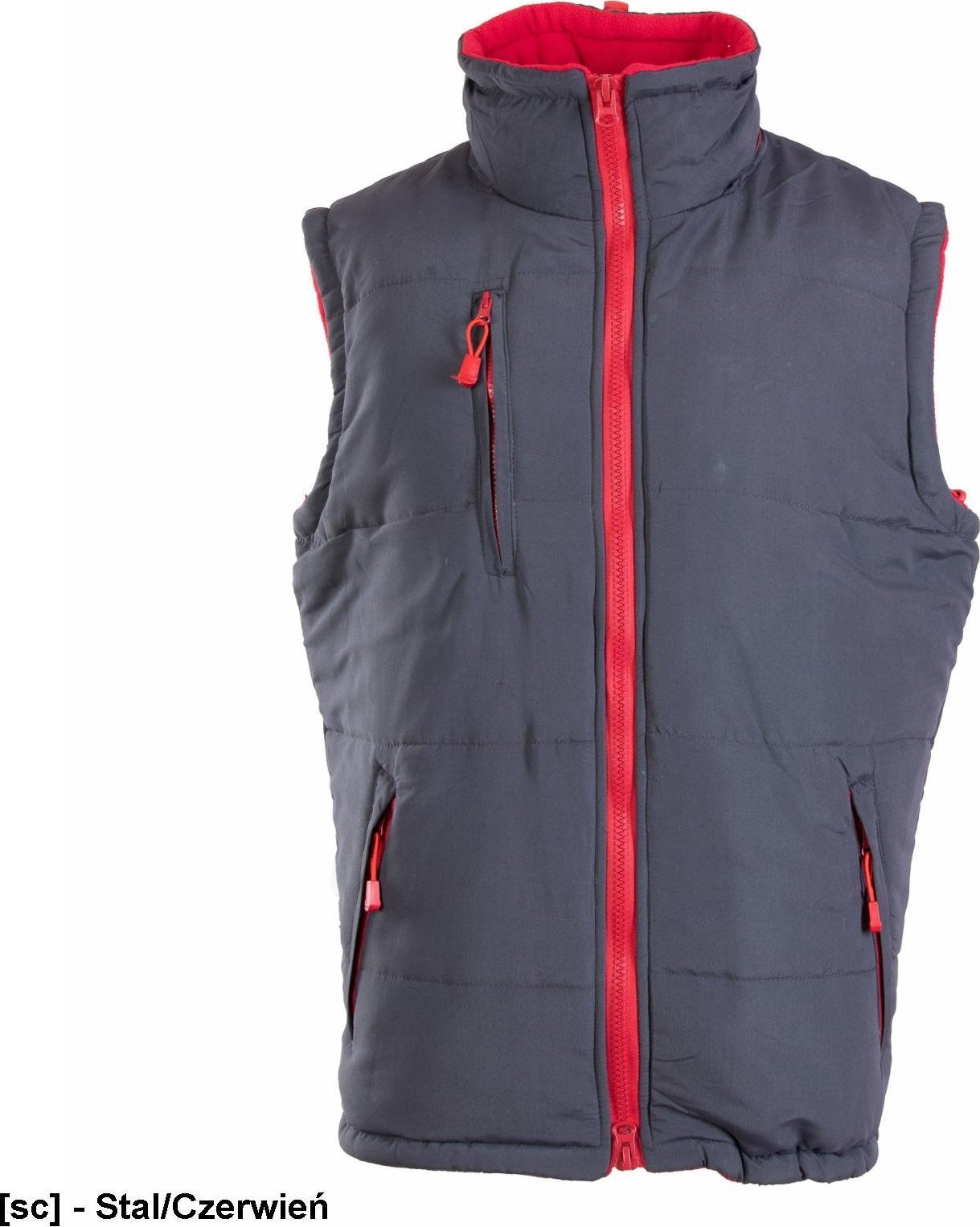 Polstar OA29 - BENEFIT KAMIZELKA COLINO, - Stal/Czerwień 2XL