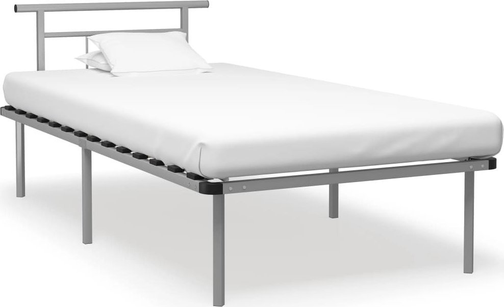 Rama Łóżka, Szara, Metalowa, 100 X 200 Cm