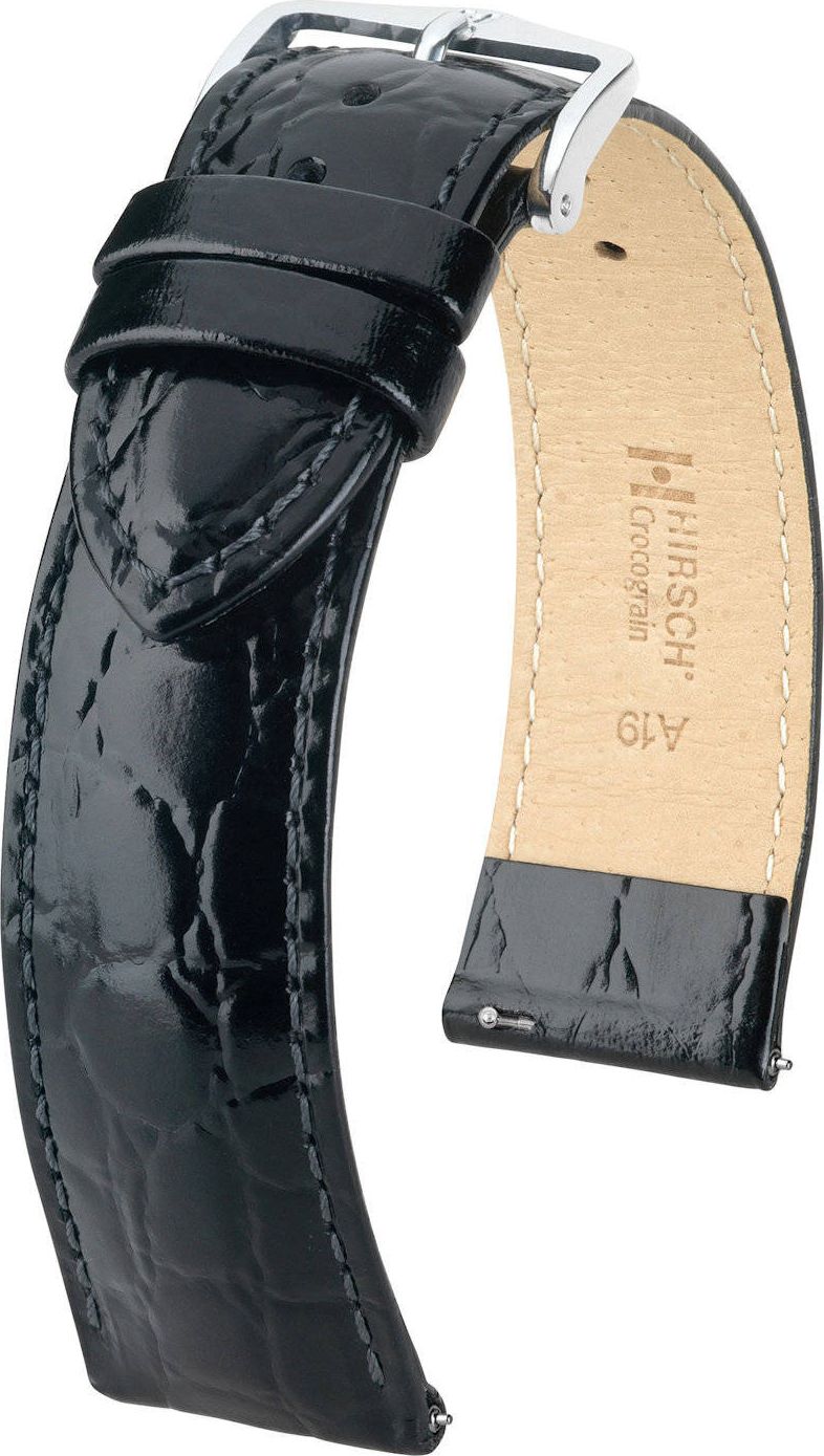 Hirsch Skórzany wodoodporny pasek do zegarka 18 mm HIRSCH Crocograin 12322850-2-18
