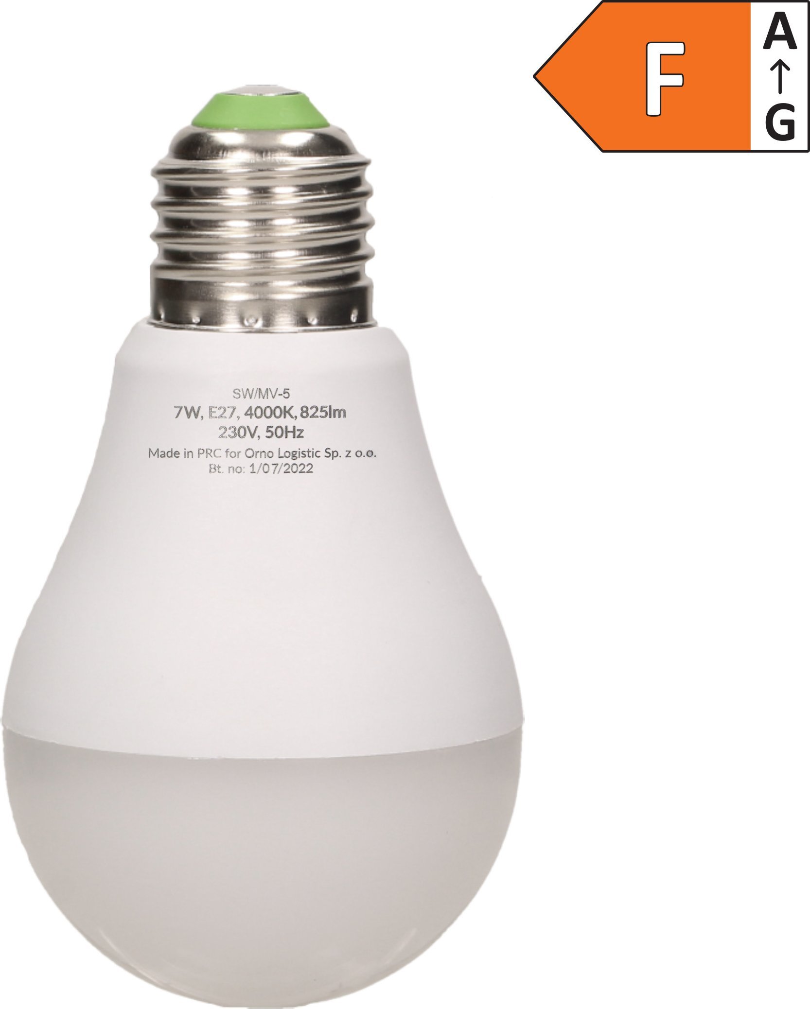 Orno THAR LED NEW 7W A60, żarówka z mikrofalowym czujnikiem ruchu, 825lm, 4000K, E27